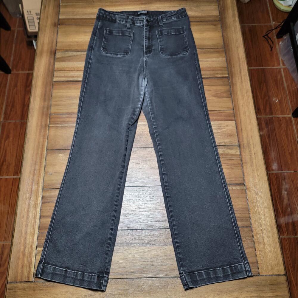 Judy Blue Black Denim Jeans Back Pockets On Both Sides - Size 15/32
